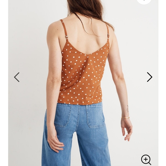 Button-Down Cami Top in Inkspot Dots - Picture 3 of 5